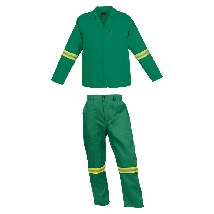 Barron Budget Poly Cotton Conti Suit with Reflective