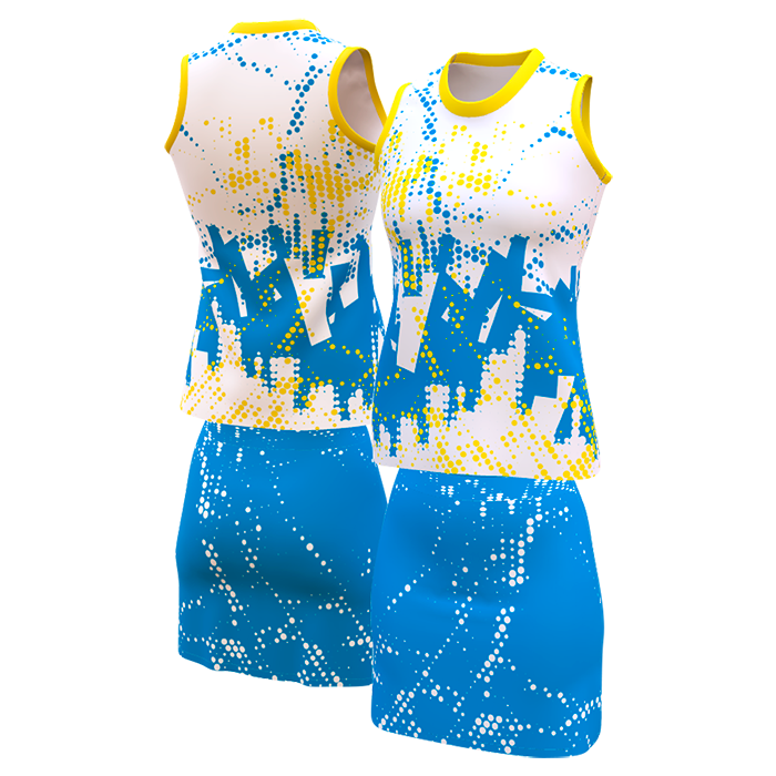 Ladies Crew Neck Vest & Skirt Set Custom Design