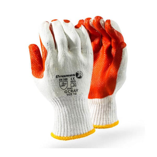 Rubber Coated Crayfish Gloves - White