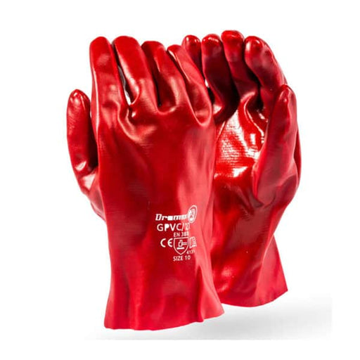 Standard Duty PVC Gloves 27cm - Red