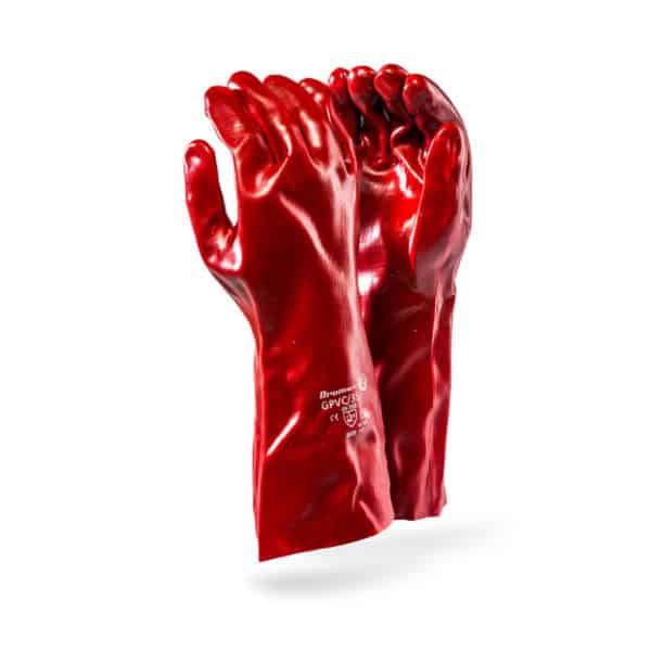 Standard Duty PVC Gloves 35cm - Red