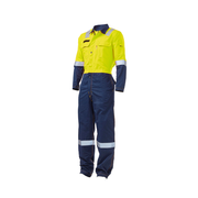 Modacrylic Hi-Viz Two Tone Boilersuit - Yellow
