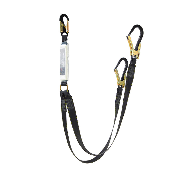 DOUBLE SCAFF HOOK LANYARD - Black