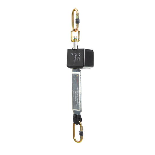 Retractable Webbing Mini Block (2.5m) with Swivel - Silver