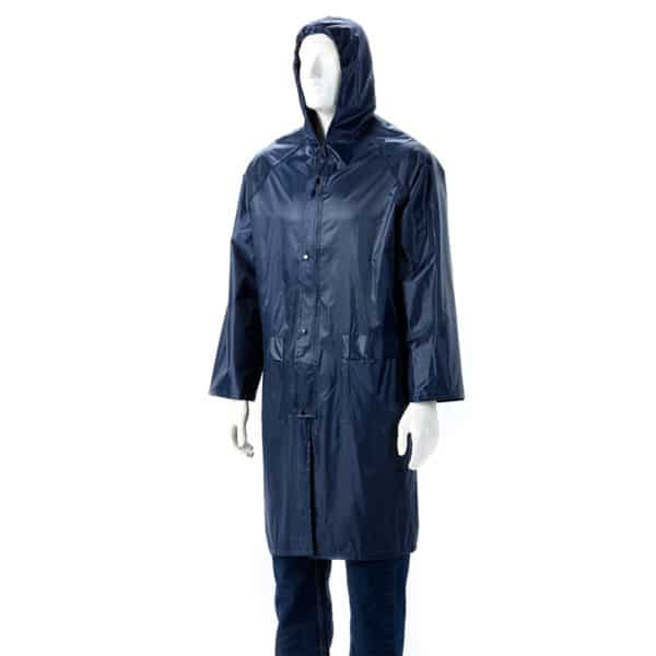 Rubberised Raincoat - Navy Blue